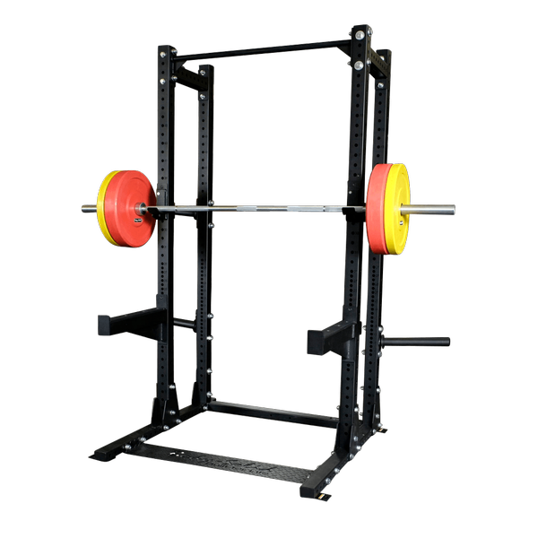 Body-Solid SPR500BACKP4 Extended Half Rack Package view with bar | Fitness Experience