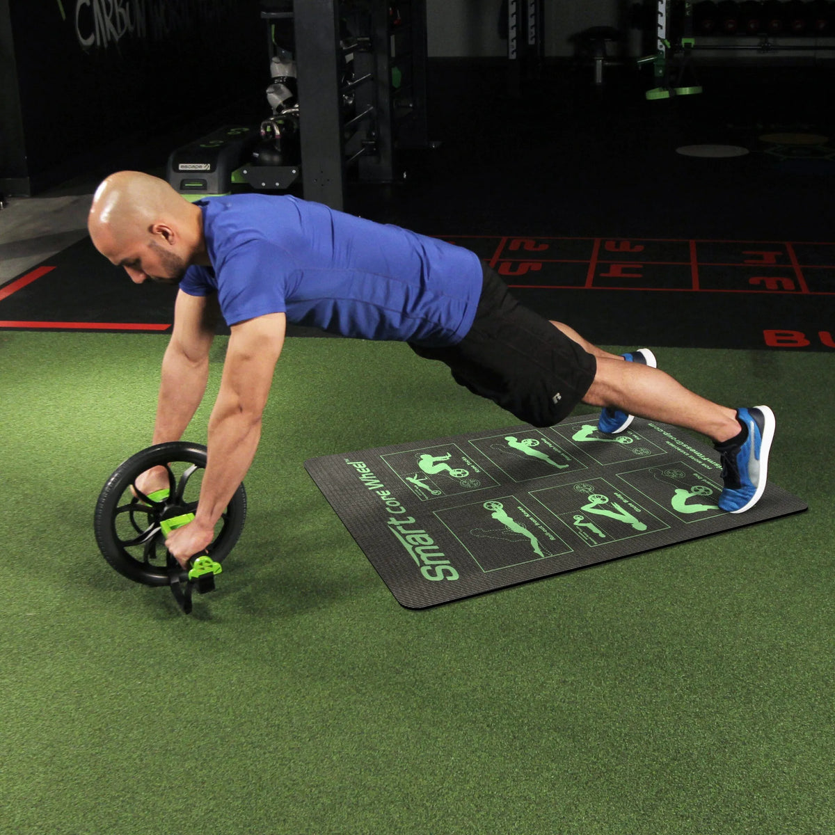 Prism Fitness Smart Core Ab Wheel With Mat view in use | Fitness Experience