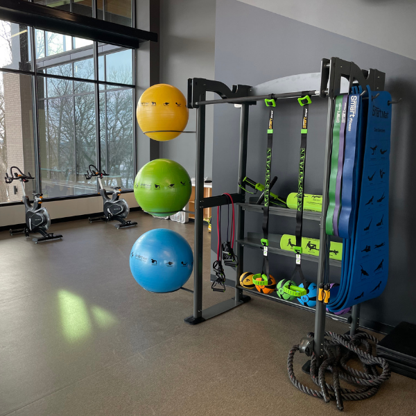Smart Functional Training Center Floor Series 1 Bay Rack viewed with add on accessories | Fitness Experience