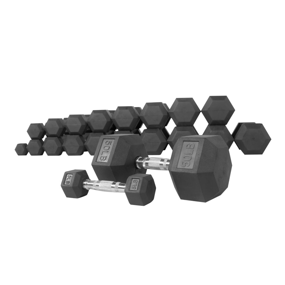 Inspire 5-50lb Rubber Hex Dumbbell Set - Fitness Experience