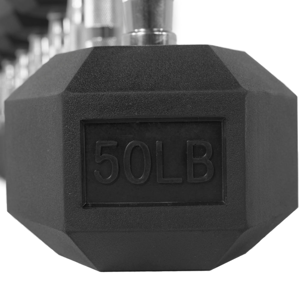 Inspire 5-50lb Rubber Hex Dumbbell Set - Fitness Experience