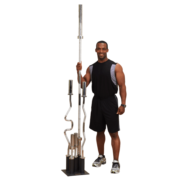 Body-Solid GOBH5 Olympic Bar Holder view with bars | Fitness Experience