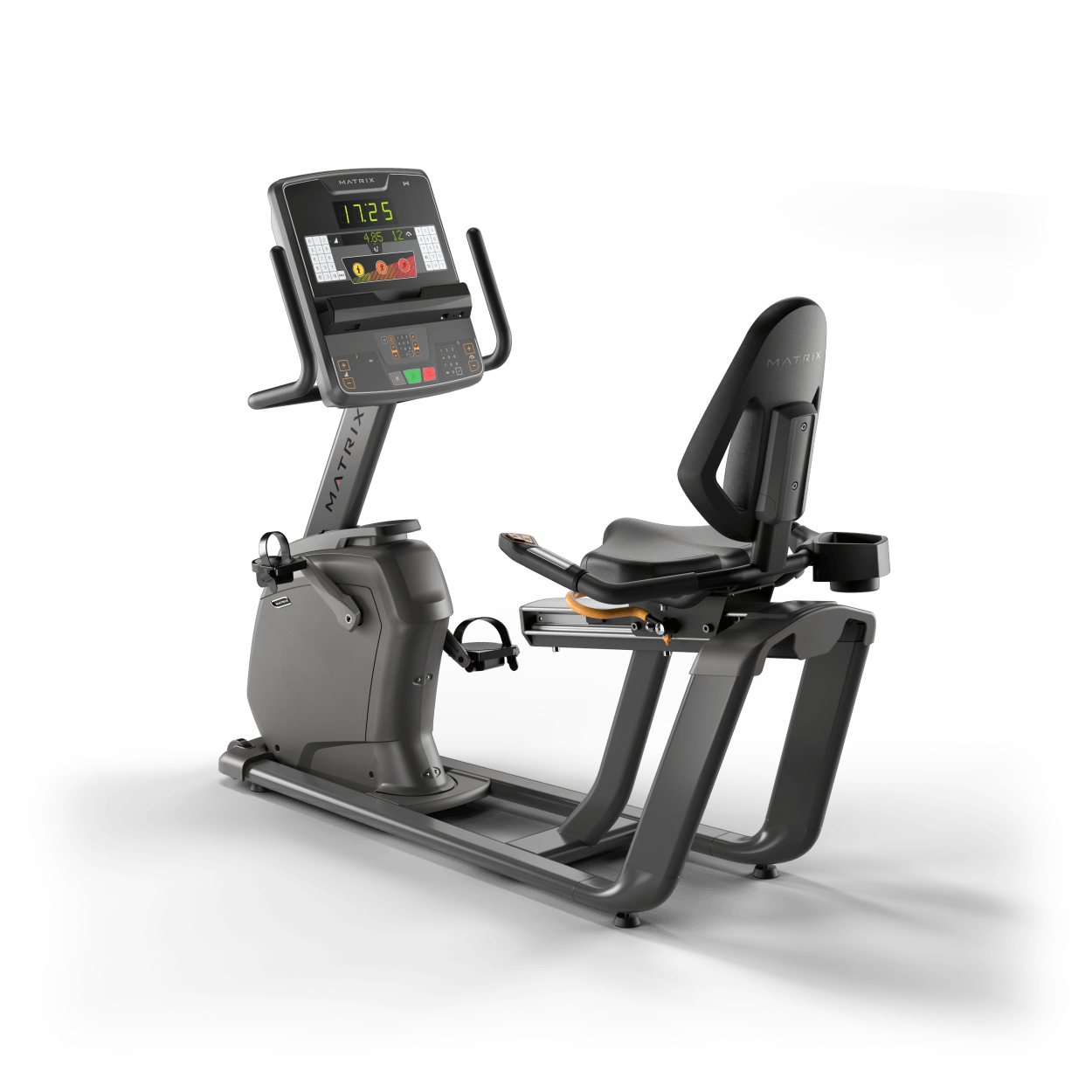 Matrix Fitness Lifestyle Recumbent Cycle with Group Training LED Console rear view - Fitness Experience