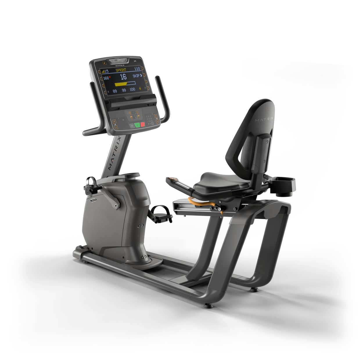 Matrix Fitness Lifestyle Recumbent Cycle with Premium LED Console rear view  | Fitness Experience