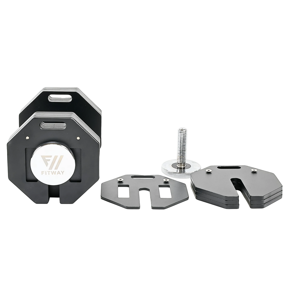 FITWAY 50lb Adjustable Dumbbell Pair