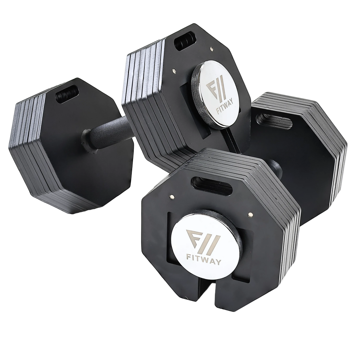 FITWAY 80lb Adjustable Dumbbell Pair