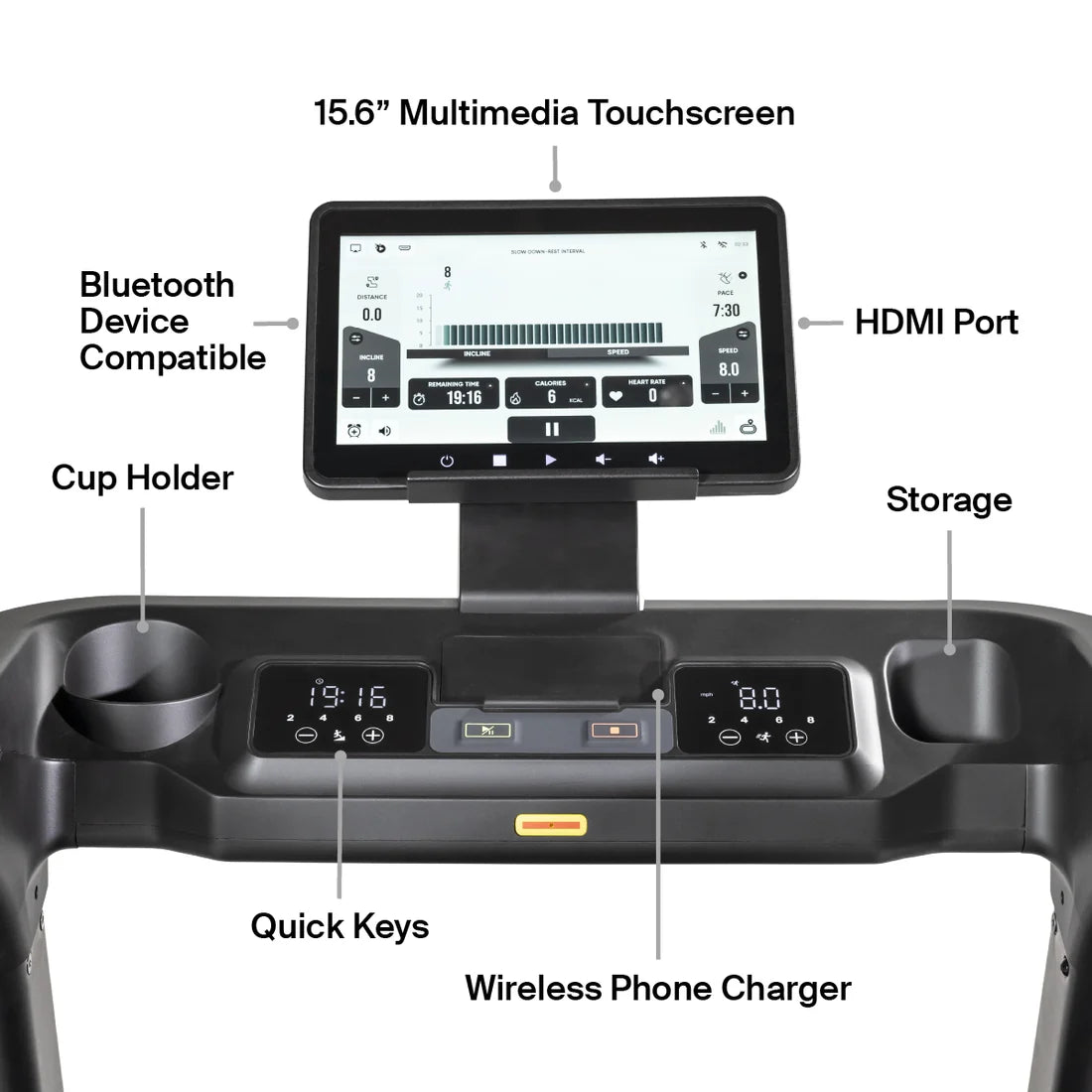 Inspire Series T5S Treadmill - 15.6" Touchscreen