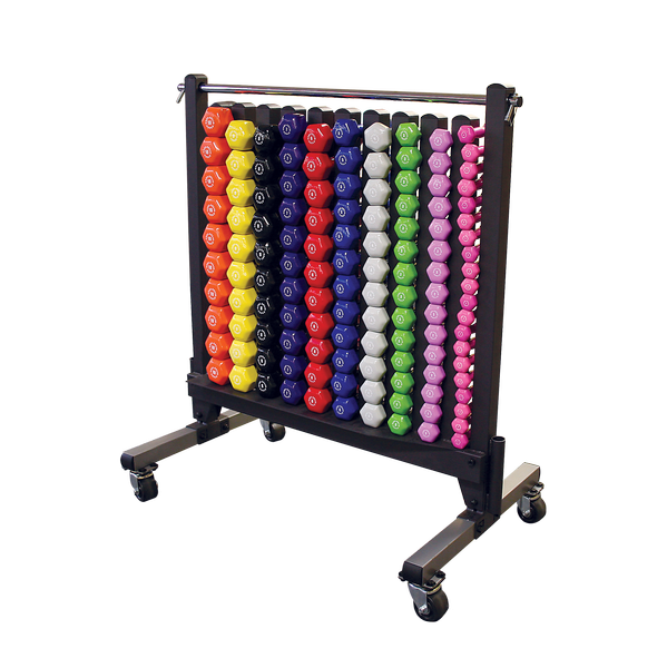 Body-Solid GDR500-NEOPACK Commercial Neoprene Dumbbell Rack Package full view | Fitness Experience