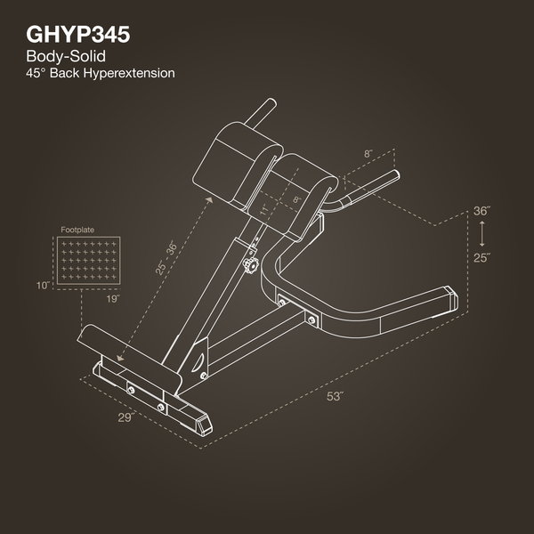 GHYP345 45° Back Hyperextension