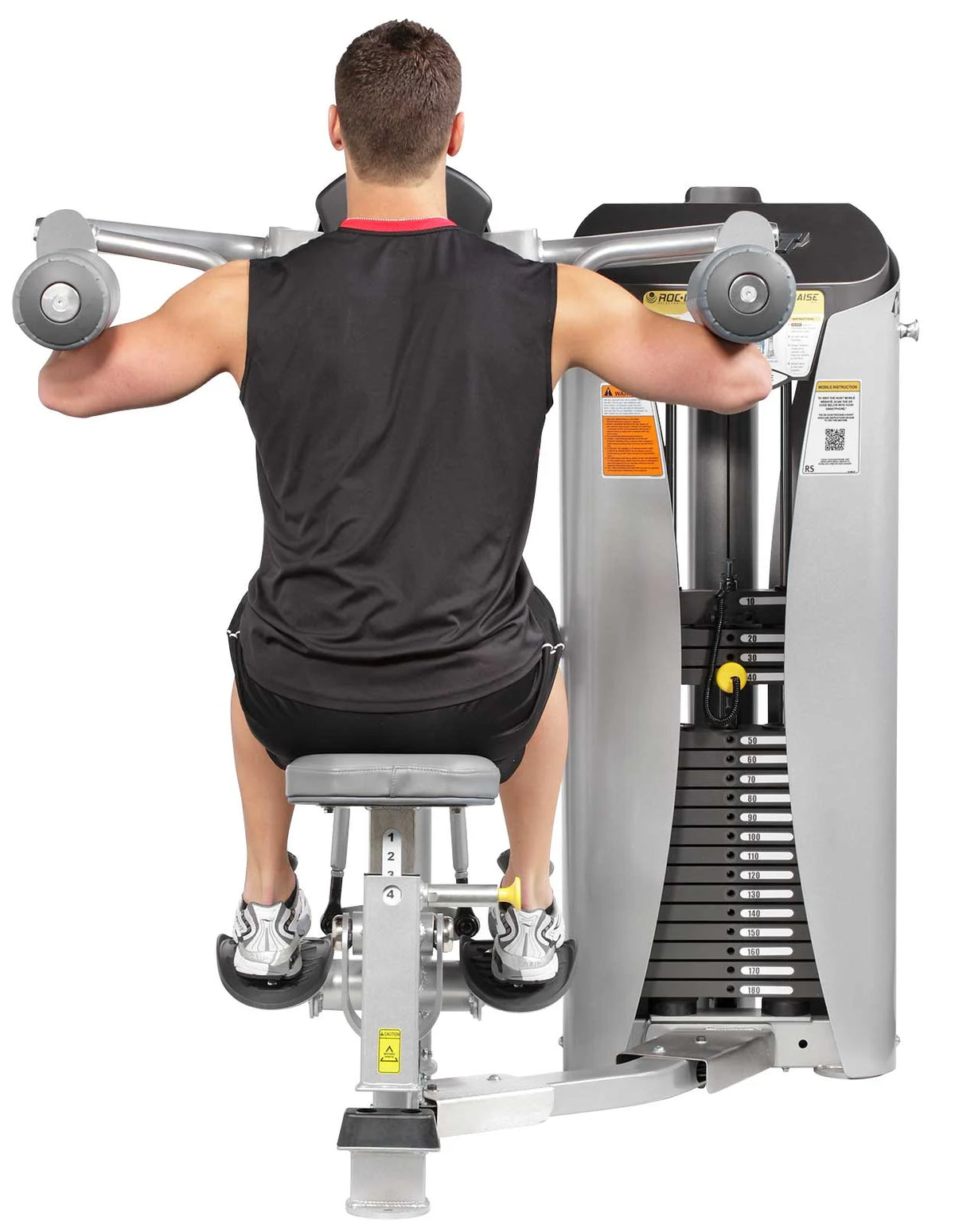 Hoist Fitness RS-1502 Lateral Raise rear view | Fitness Experience