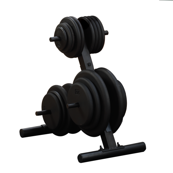 Body-Solid SWT14 Standard Plate Tree view with weight plates | Fitness Experience