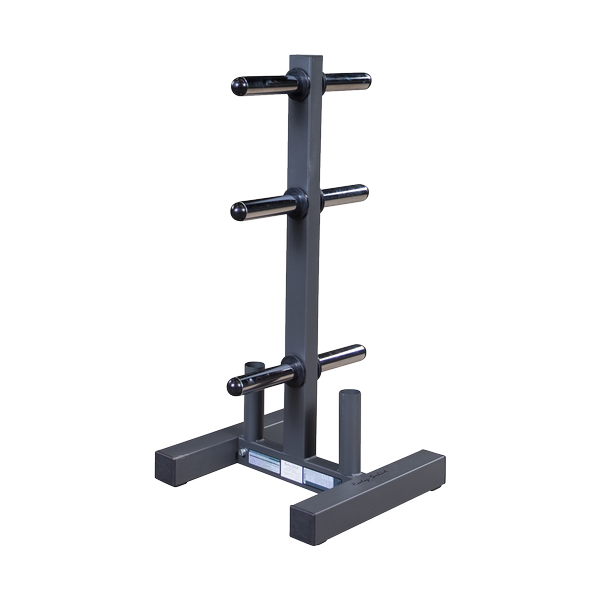 Body-Solid WT46 Olympic Plate Tree &amp; Bar Holder full view | Fitness Experience