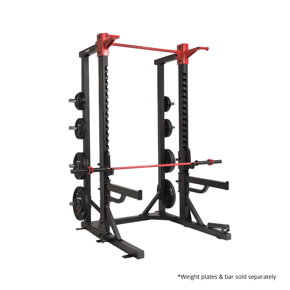 Inspire Fitness UCHR Ultimate Commercial Half Rack full view | Fitness Experience