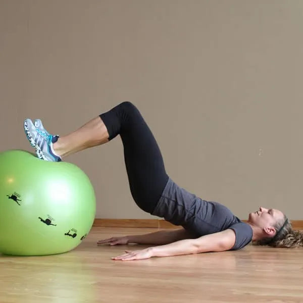 Prism Fitness Smart Stability Balls - Blue view in use | Fitness Experience