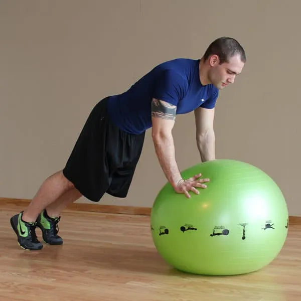 Prism Fitness Smart Stability Balls - Blue view in use | Fitness Experience