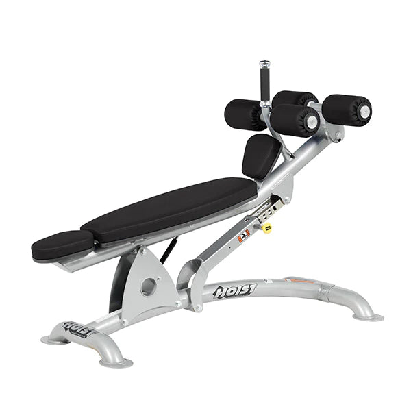 Hoist Fitness CF-3264 Adjustable Decline Ab Bench with black upholstery | Fitness Experience