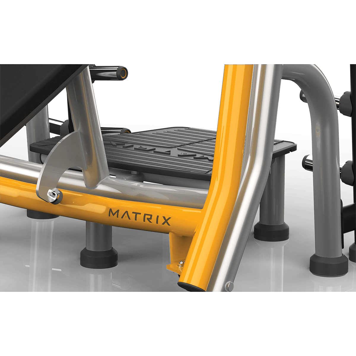 Matrix Fitness Magnum Breaker Olympic Incline Bench spotter platform | Fitness Experience