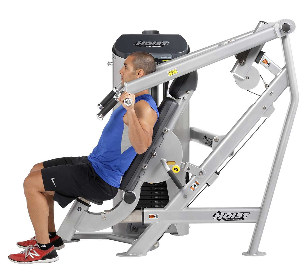 Hoist Fitness HD-3300 Chest/Shoulder Press view of chest press exercise | Fitness Experience