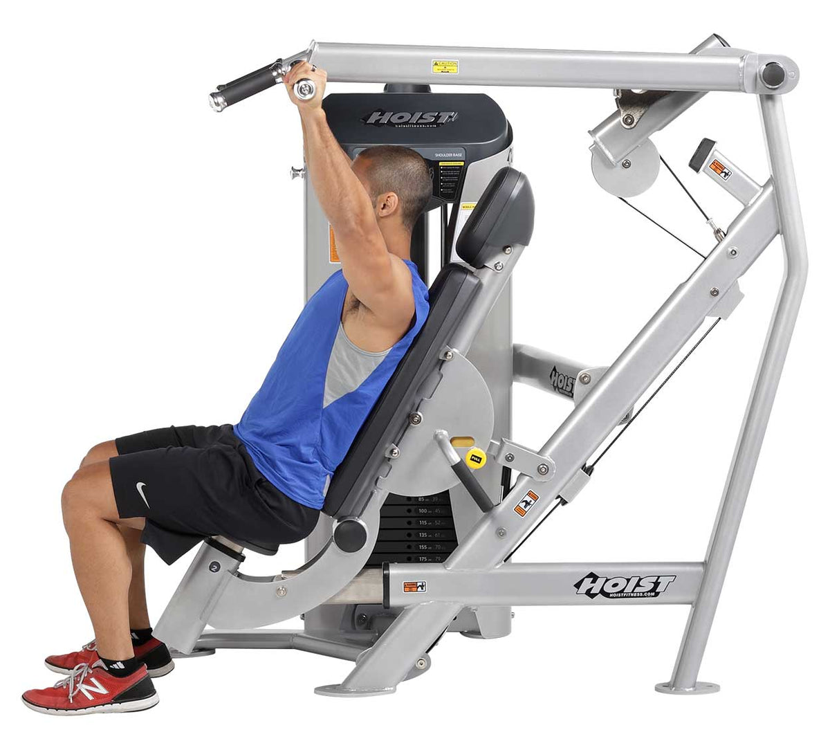 Hoist Fitness HD-3300 Chest/Shoulder Press view of chest press exercise | Fitness Experience