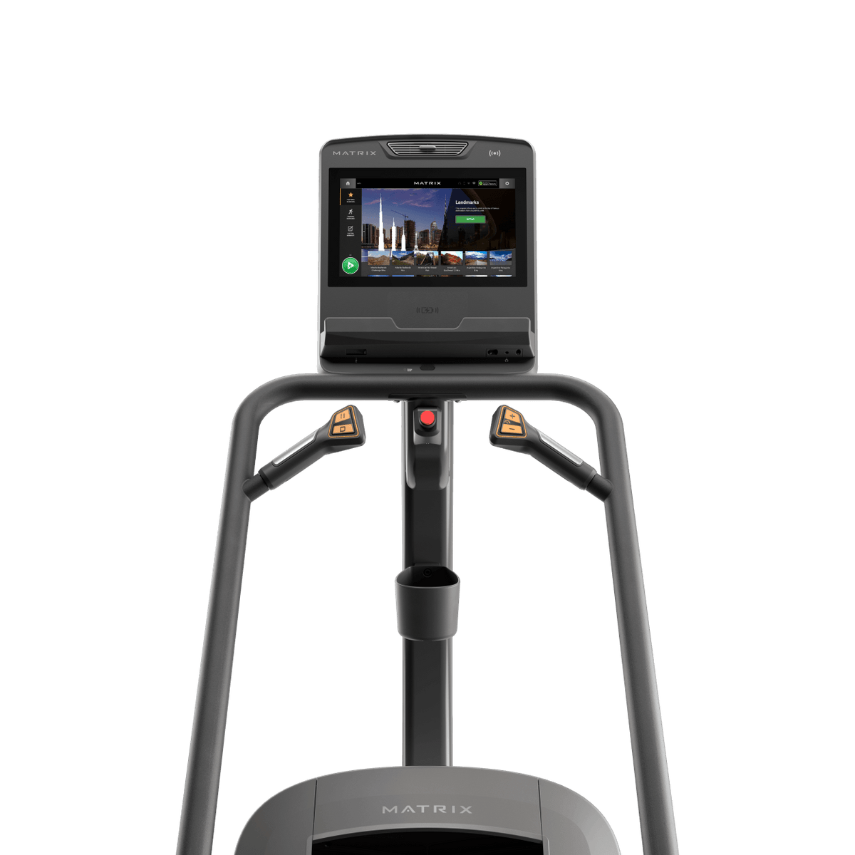Matrix Fitness Lifestyle Climbmill with Touch Console view of console | Fitness Experience