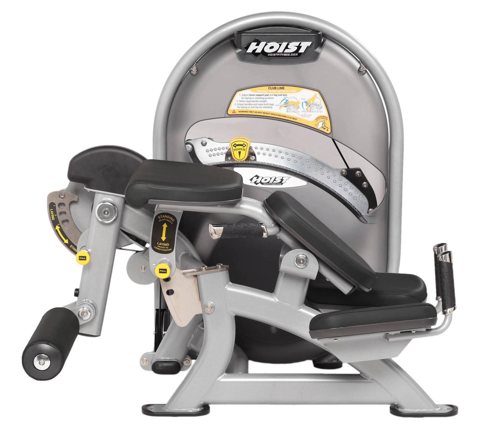 Hoist Fitness CL-3408 Standing/Prone Leg Curl side view | Fitness Experience