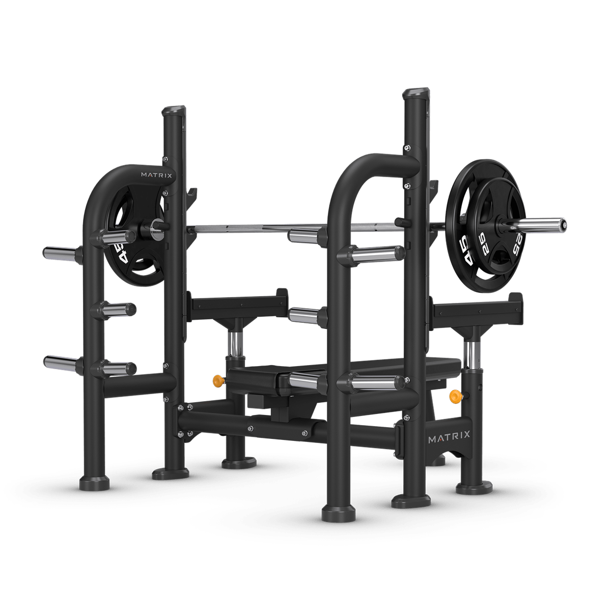 Matrix Magnum Olympic Flat Bench with Safety Arms