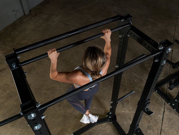 Body-Solid SPRDCB Dual Chin Up Bar for SPR500 overhead view | Fitness Experience