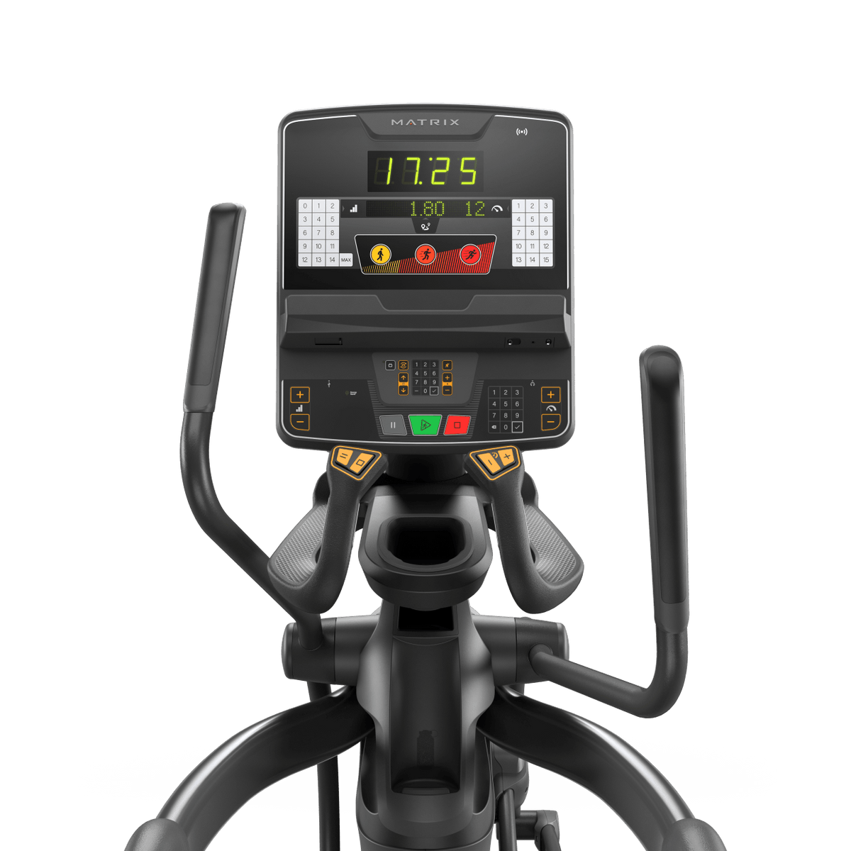 Matrix Fitness Performance Elliptical with Group Training Console view of console | Fitness Experience