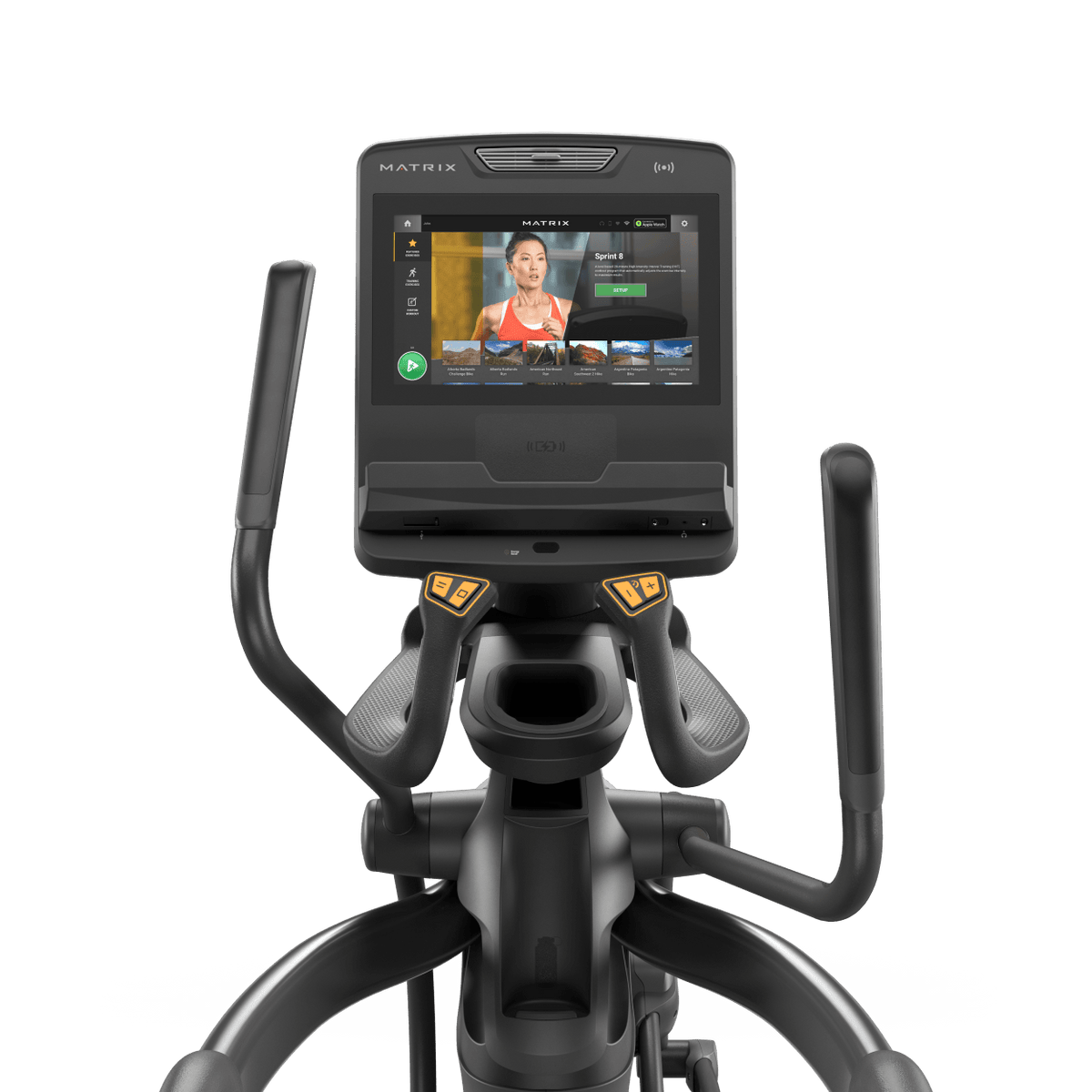 Matrix Fitness Performance Elliptical with Touch Console view of console | Fitness Experience