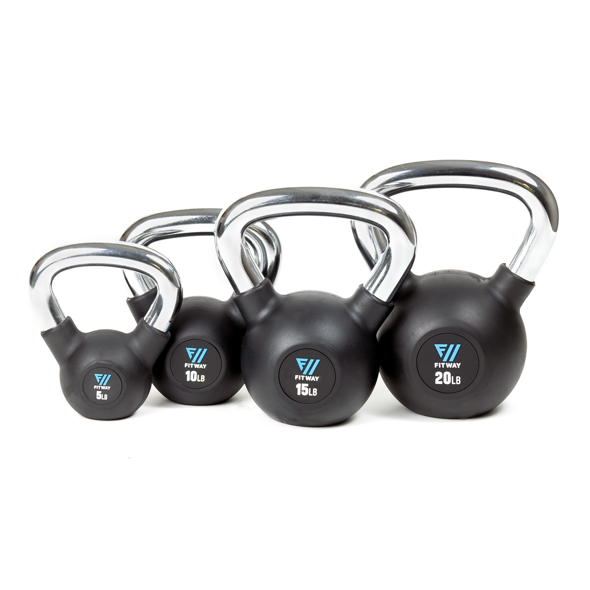 Fitway Rubber Coated Kettlebell - 15lbs