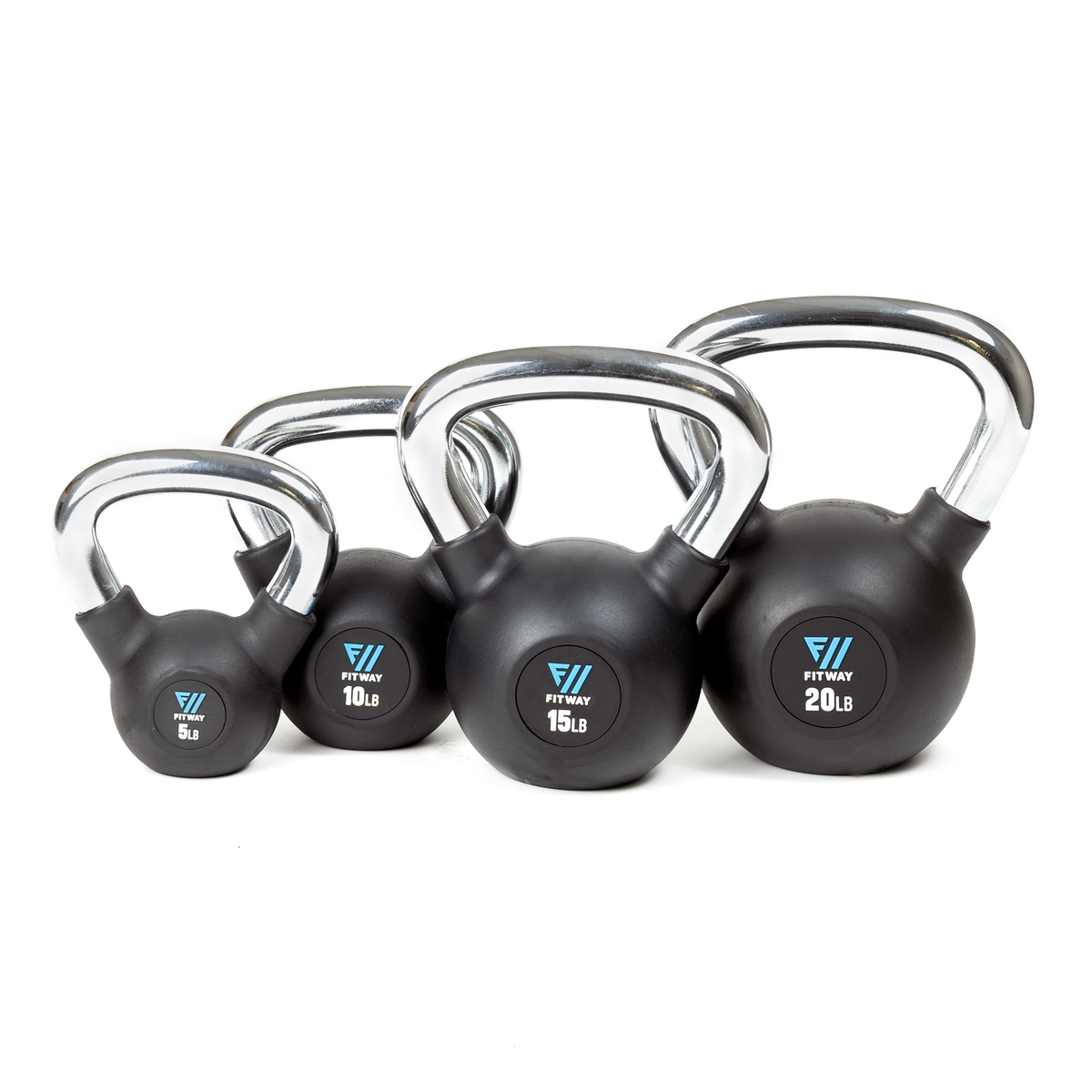 Fitway Rubber Coated Kettlebell - 50lb