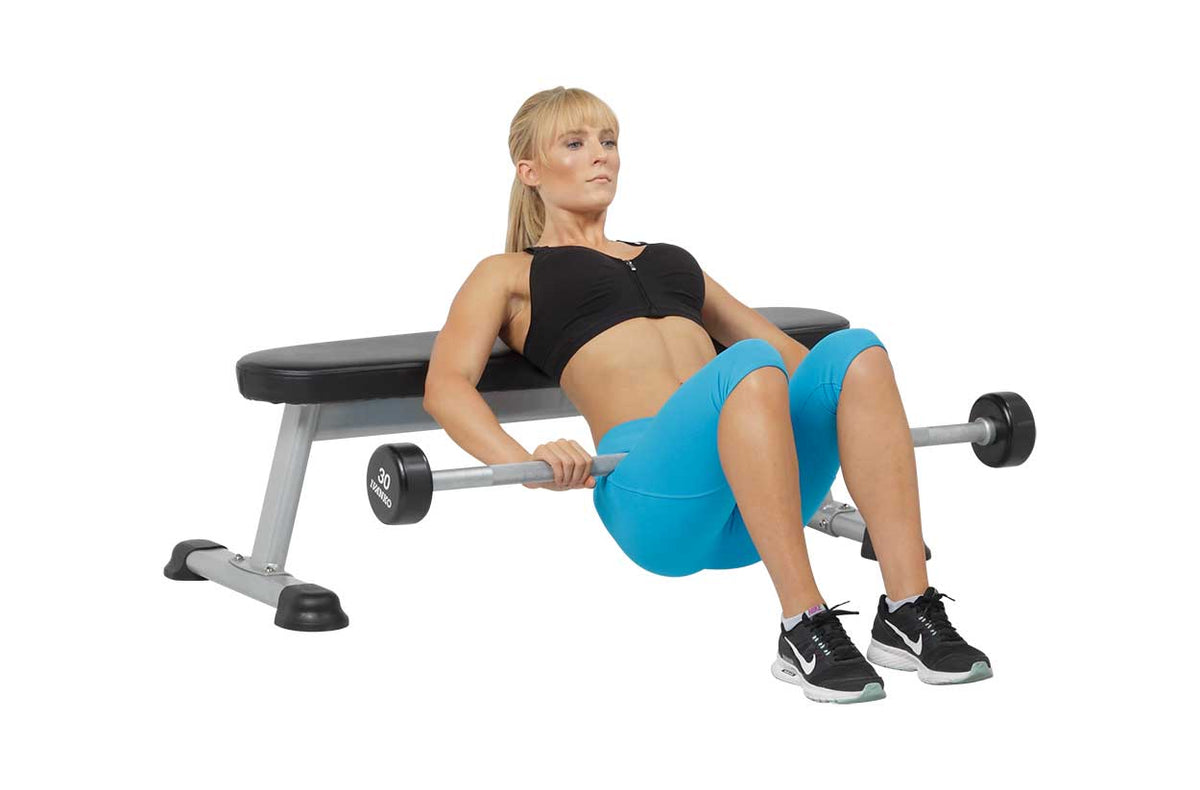 Hoist Fitness HF-5163 Flat Utility Bench view in use | Fitness Experience