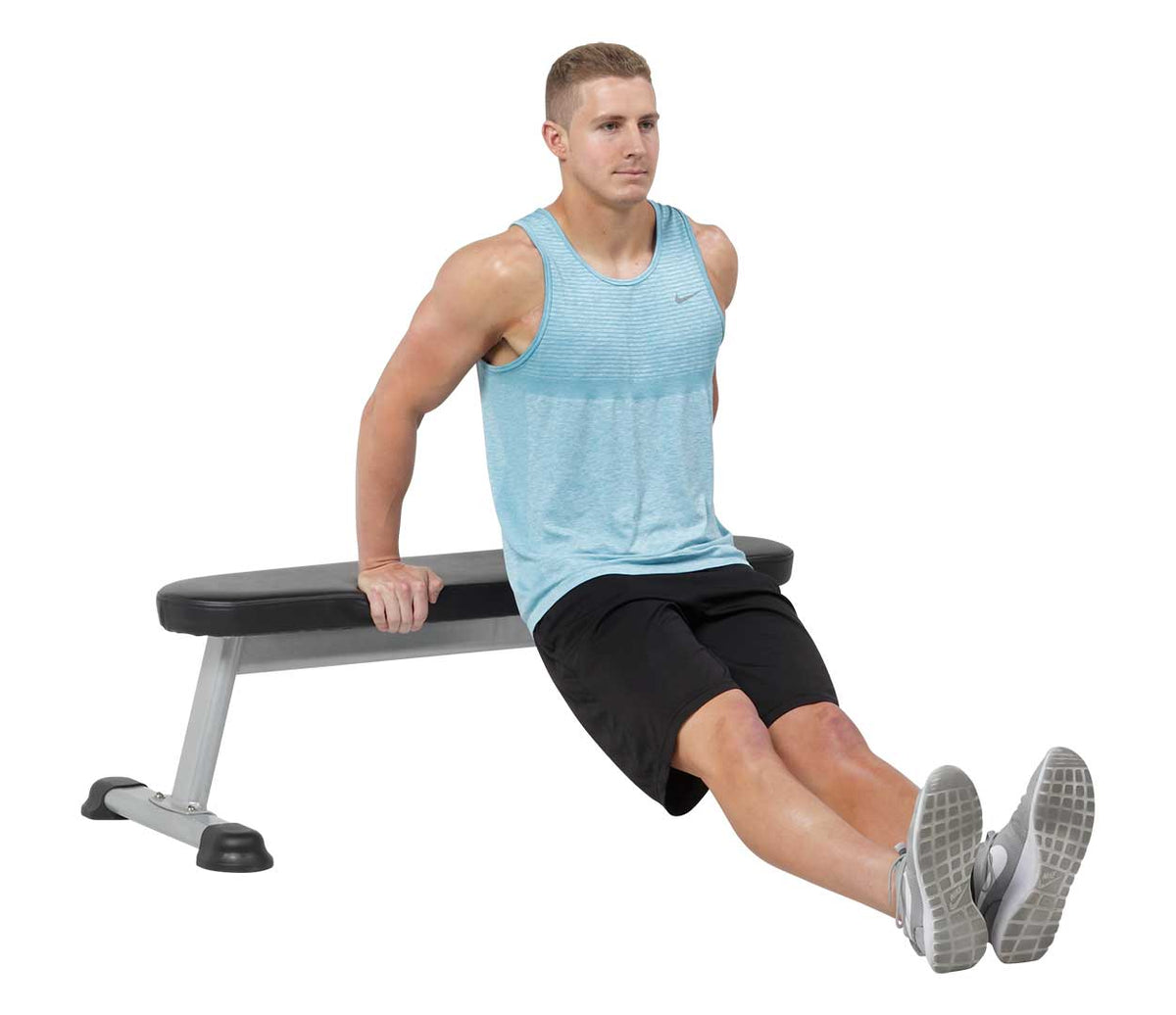 Hoist Fitness HF-5163 Flat Utility Bench view in use | Fitness Experience