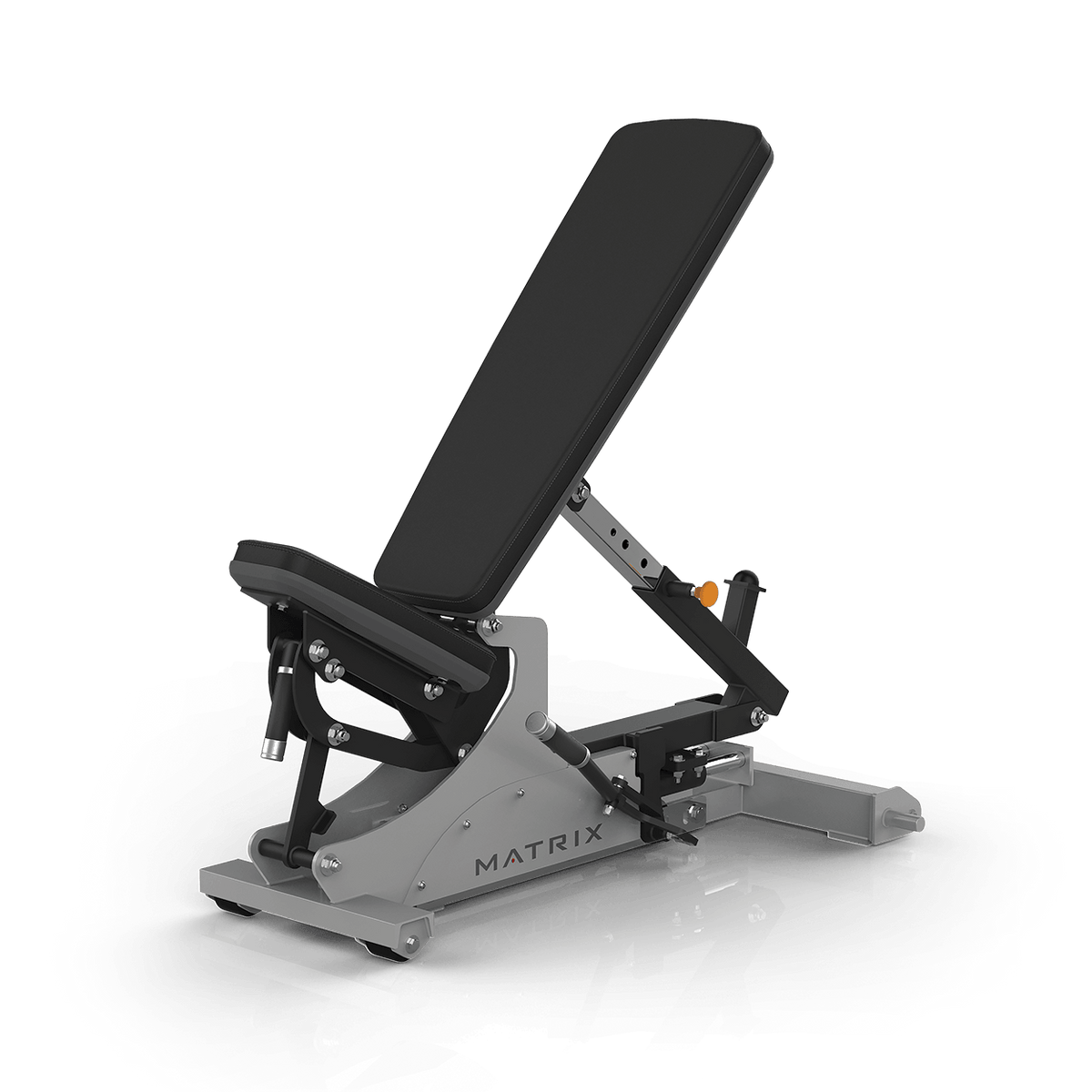 Matrix Fitness Magnum Flat-To-Incline Bench W/ Horizontal Adjustment ...