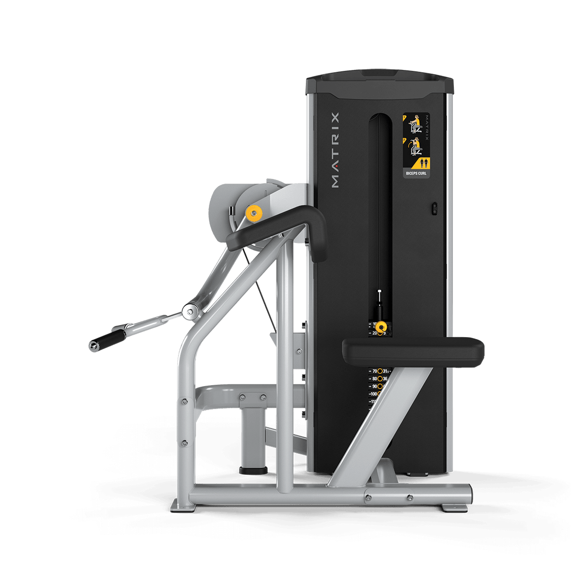 Matrix Fitness Go Bicep Curl side view | Fitness Experience