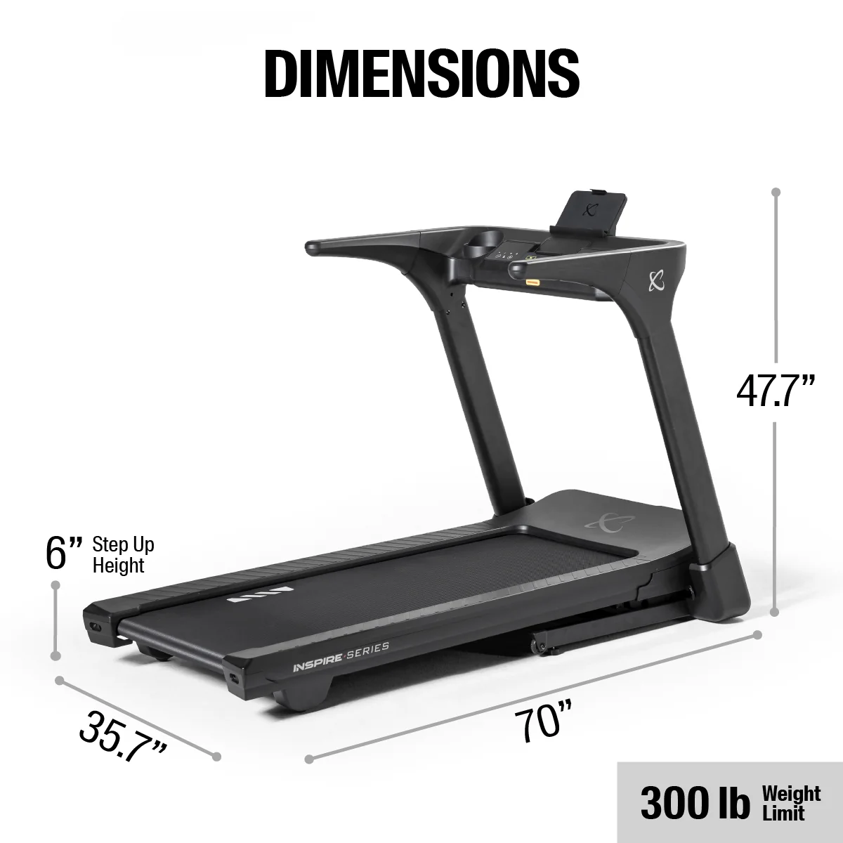 Inspire Series T4 Treadmill - LED Console