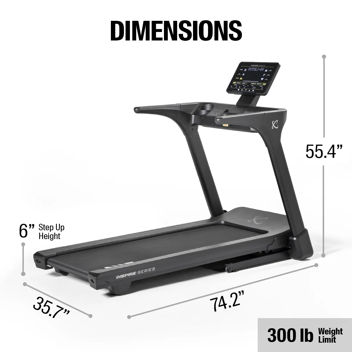 Inspire Series T5 Treadmill - 15" LED Display