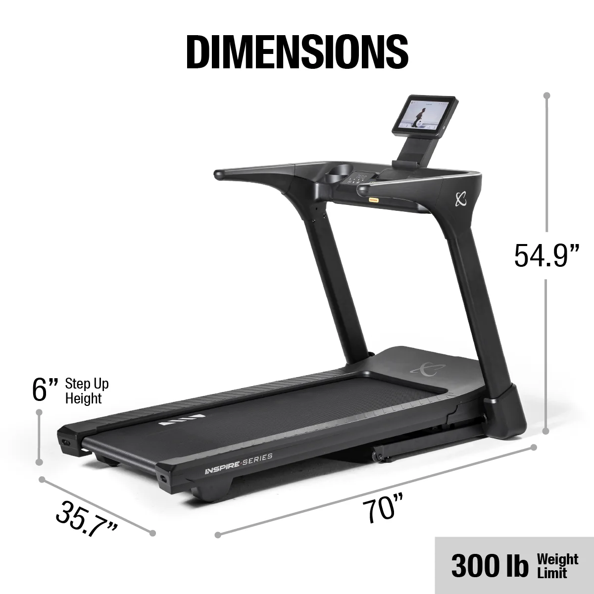Inspire Series T4S Treadmill -10" Touchscreen