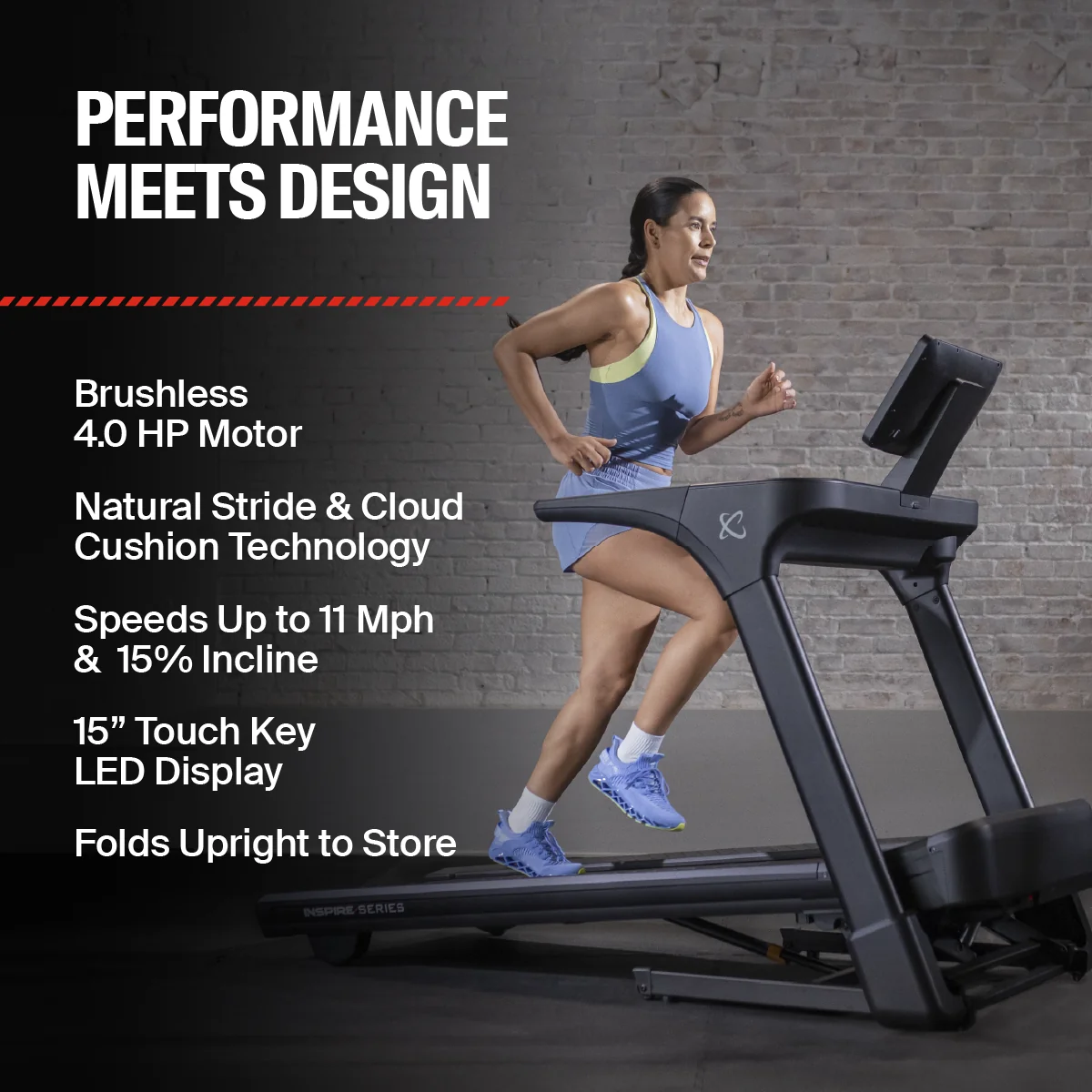 Inspire Series T5 Treadmill - 15" LED Display