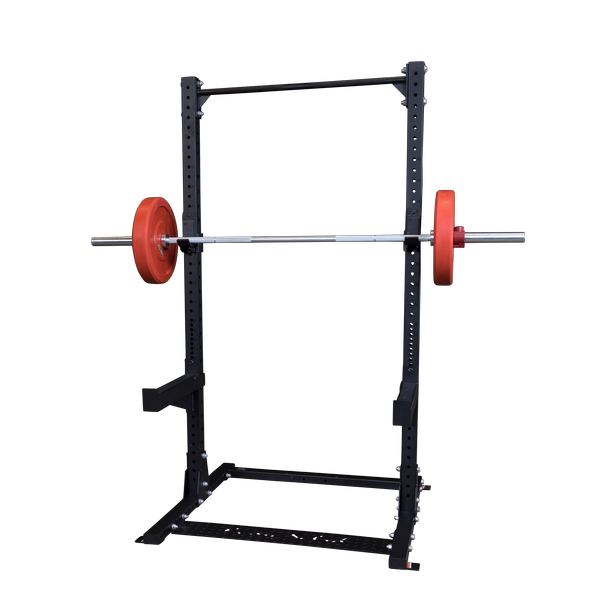 Body-Solid SPRJC J Cups for SPR Racks view attached to rack  | Fitness Experience