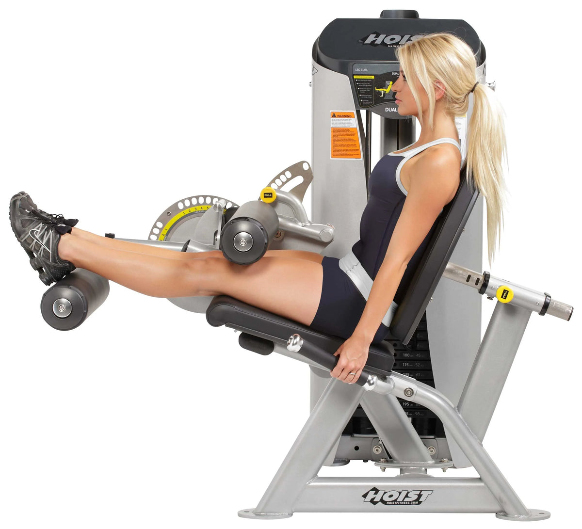 Hoist Fitness HD-3400 Leg Extension/Leg Curl view of leg curl exercise | Fitness Experience