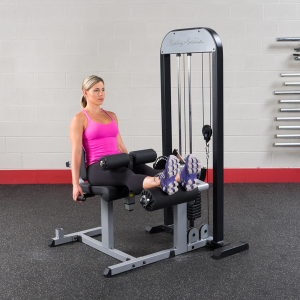 Body-Solid Pro Select Leg Extension and Leg Curl Machine view in use | Fitness Experience