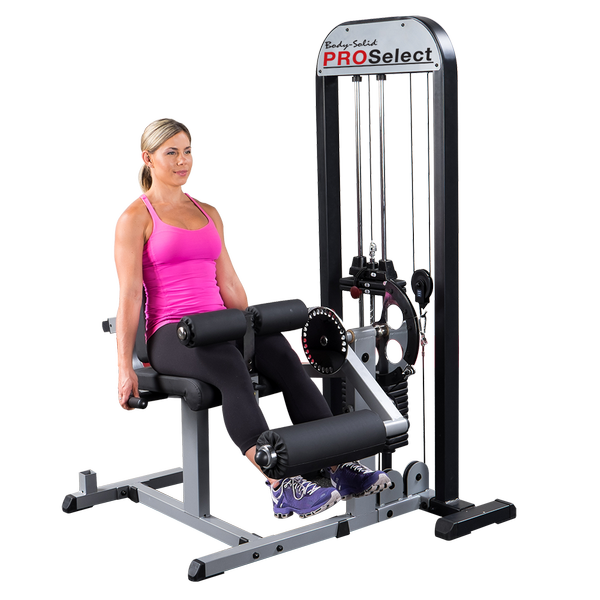 Body-Solid Pro Select Leg Extension and Leg Curl Machine view in use | Fitness Experience