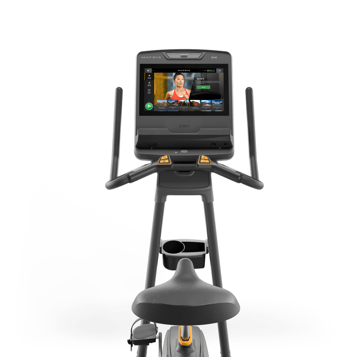 Matrix Fitness Lifestyle Upright Cycle with Touch Console view of console | Fitness Experience