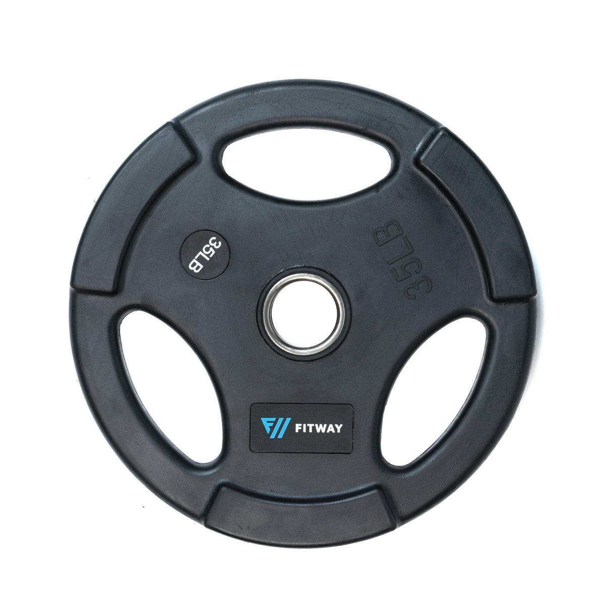Fitway Olympic Rubber Grip Plate - 35lbs