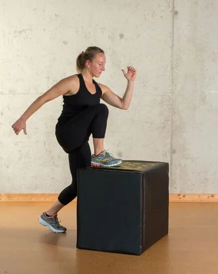 Prism Fitness Smart Soft Plyo Cube, 3 in 1 view in use | Fitness Experience