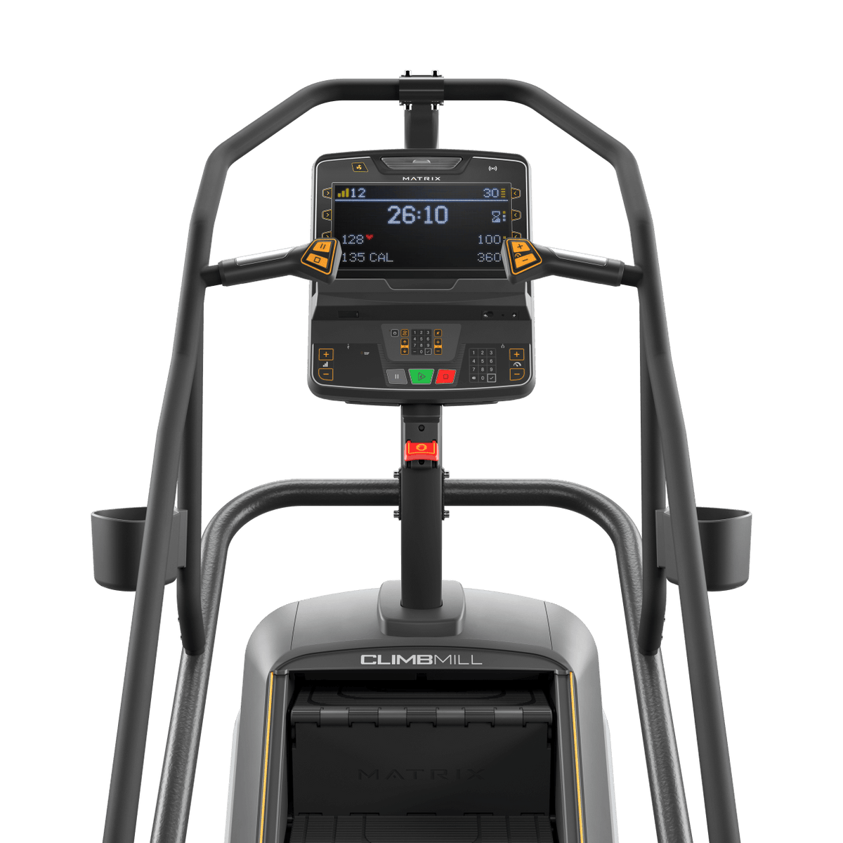 Matrix Fitness Edurance Climbmill with Premium LED Console with view of console | Fitness Experience