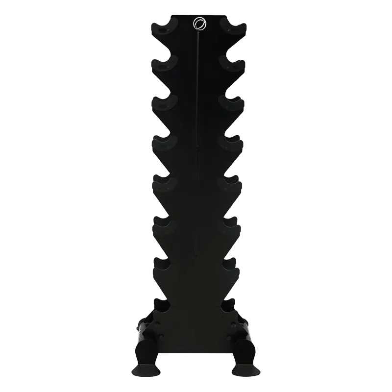 Inspire Fitness Vertical Dumbbell Rack full view | Fitness Experience