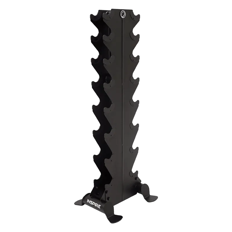 Inspire Fitness Vertical Dumbbell Rack full view | Fitness Experience