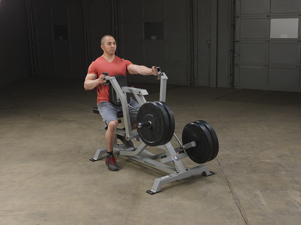 Body-Solid LVSR Leverage Seated Row view in use | Fitness Experience